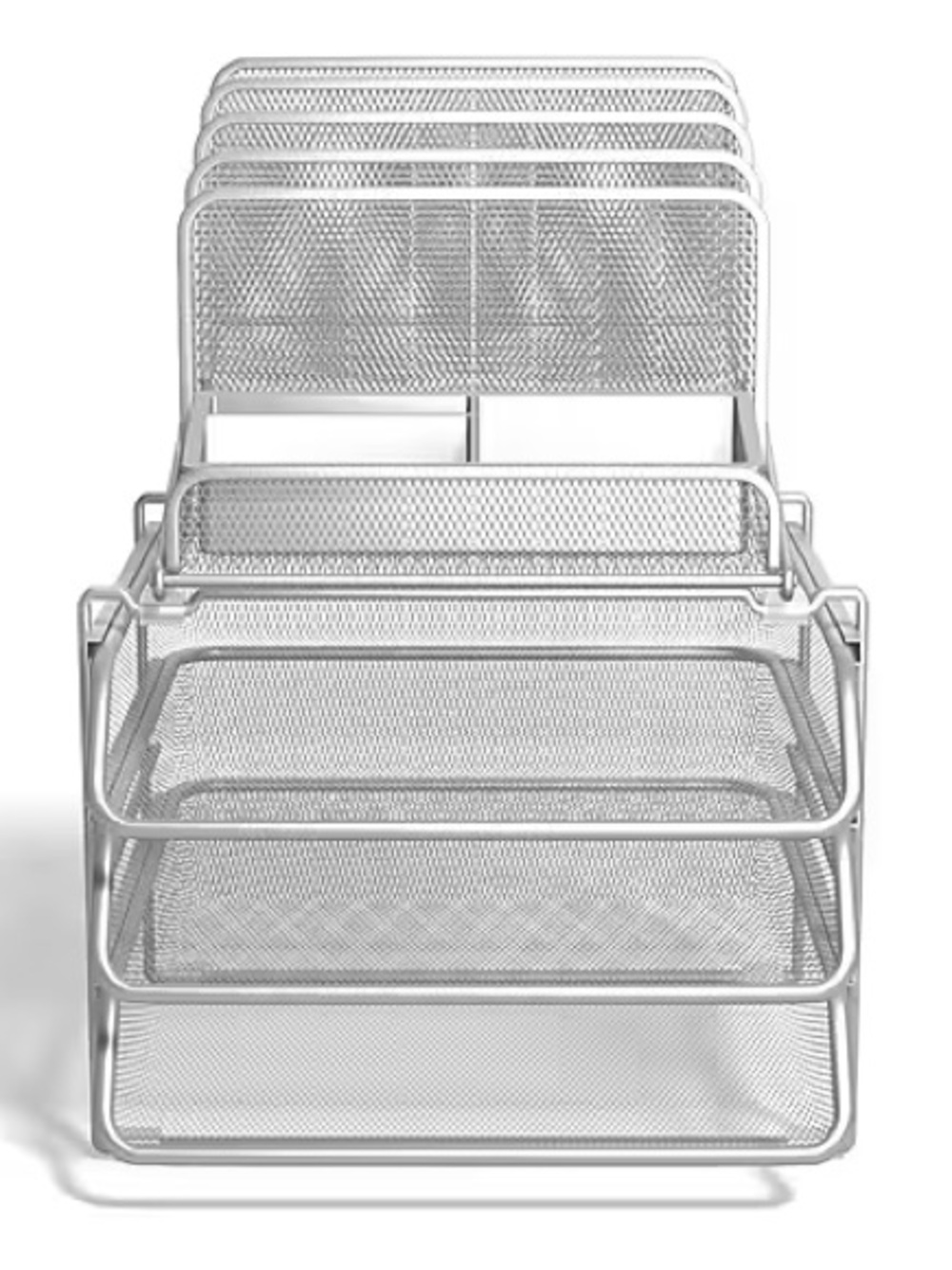 All-in-one Wire Mesh 8 Compartment File Storage